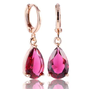 Fashion Drop Earrings Hot Sale Gold Plated Earings AAA Cubic Zircon Lovely Dangle Earring for Women