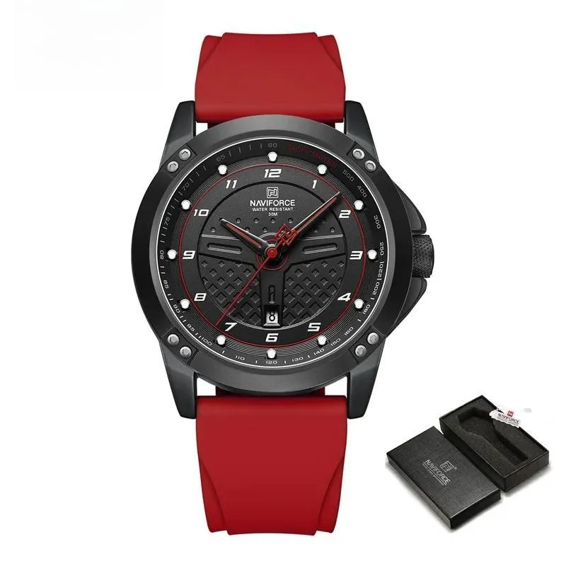 Fashion Men's Quartz Watch Sport Military Waterproof Silicone Strap Luminous Male Wristwatches