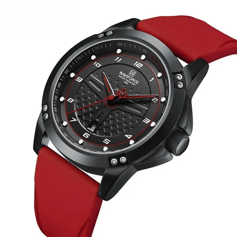 Fashion Men's Quartz Watch Sport Military Waterproof Silicone Strap Luminous Male Wristwatches