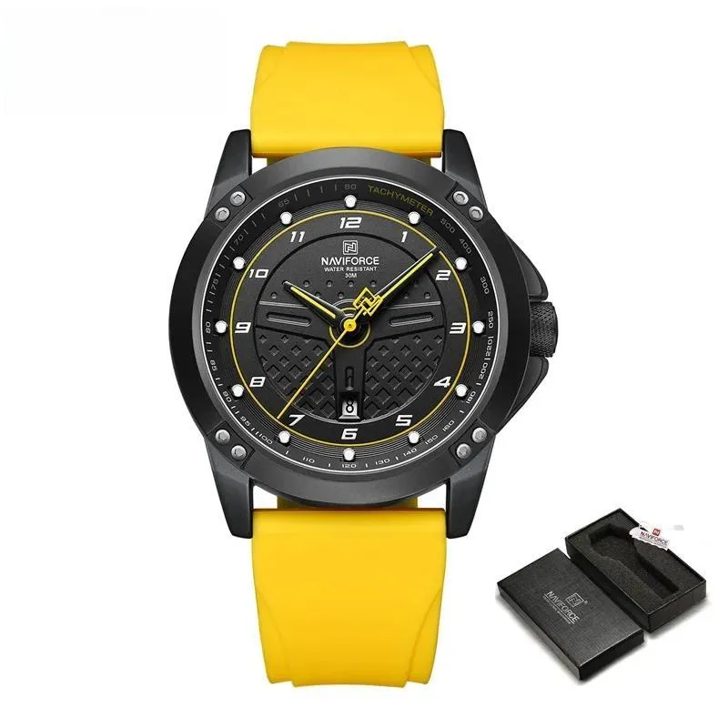 Fashion Men's Quartz Watch Sport Military Waterproof Silicone Strap Luminous Male Wristwatches