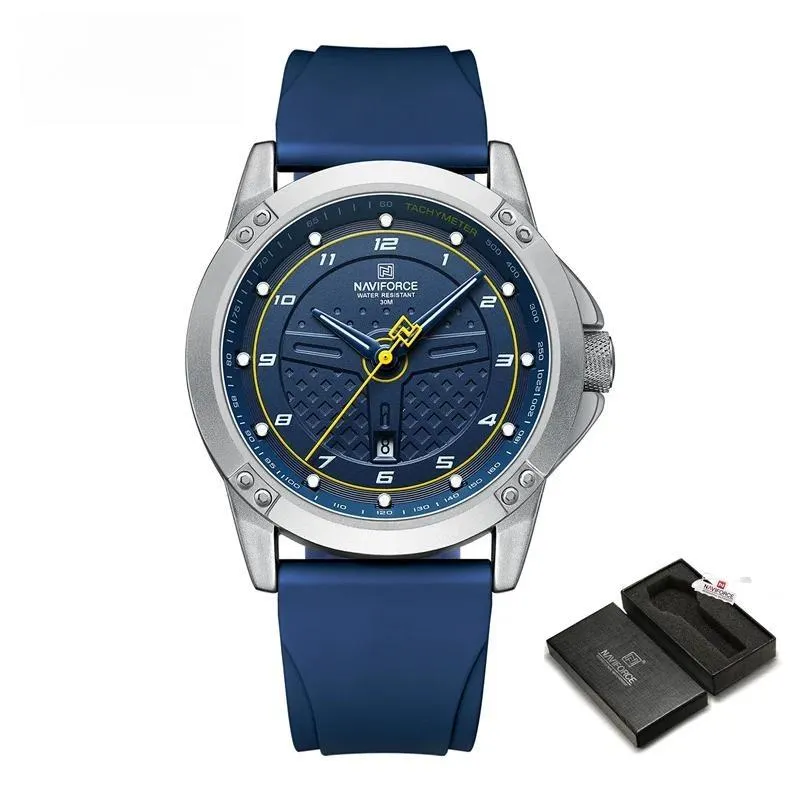 Fashion Men's Quartz Watch Sport Military Waterproof Silicone Strap Luminous Male Wristwatches