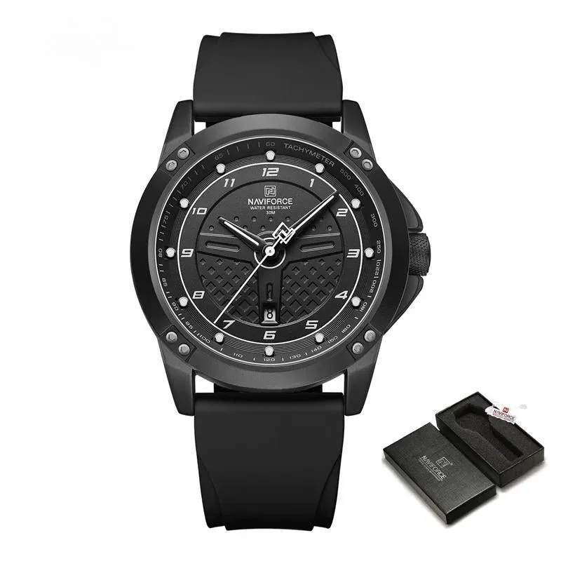 Fashion Men's Quartz Watch Sport Military Waterproof Silicone Strap Luminous Male Wristwatches