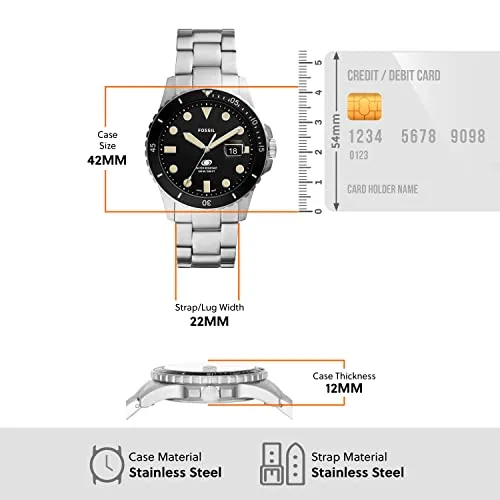 Fossil Blue Analog Black Dial Men's Watch-FS5952