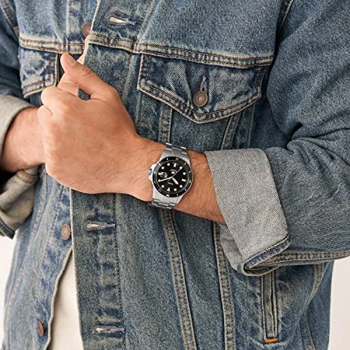 Fossil Blue Analog Black Dial Men's Watch-FS5952