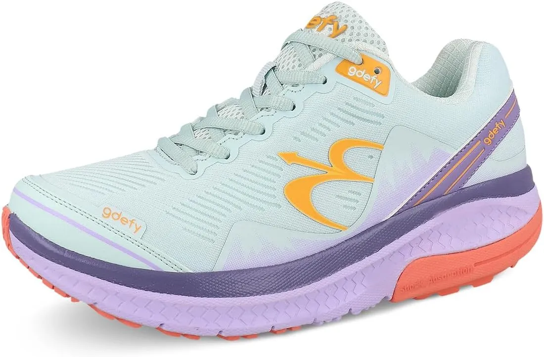G-DEFY Mighty Walk Womens Orthopedic Walking Shoe | VersoShock Technology for Pain Associated with Running | Prolonged Standing | Arch Support | Diabetic Shoes | Wide Shoes | Free Custom Orthotic