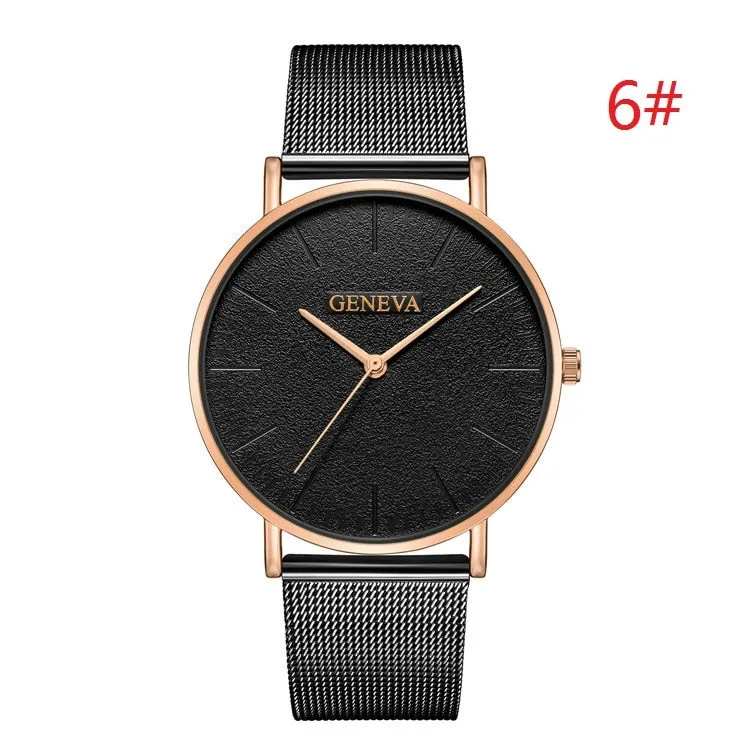 GENEVA Women's Watch 2019 Fashion Ladies Watches For Women Rose Gold Watch Women Simple Bracelet Montre Femme 2018 Reloj Mujer