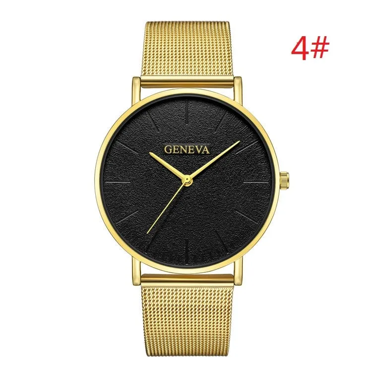 GENEVA Women's Watch 2019 Fashion Ladies Watches For Women Rose Gold Watch Women Simple Bracelet Montre Femme 2018 Reloj Mujer