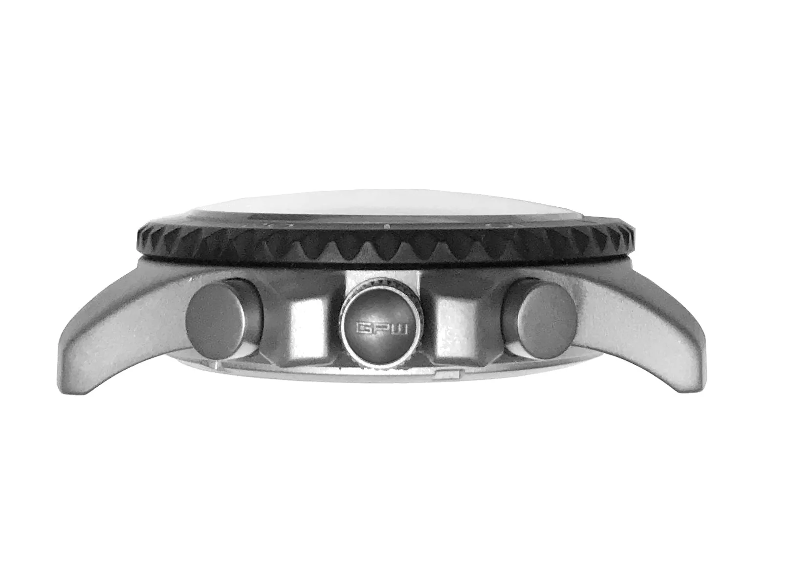 German Military Titanium Chronograph. GPW Mission Chrono. Big Date. 10 BAR W/R. Sapphire Crystal. Grey Field Rubber Strap.