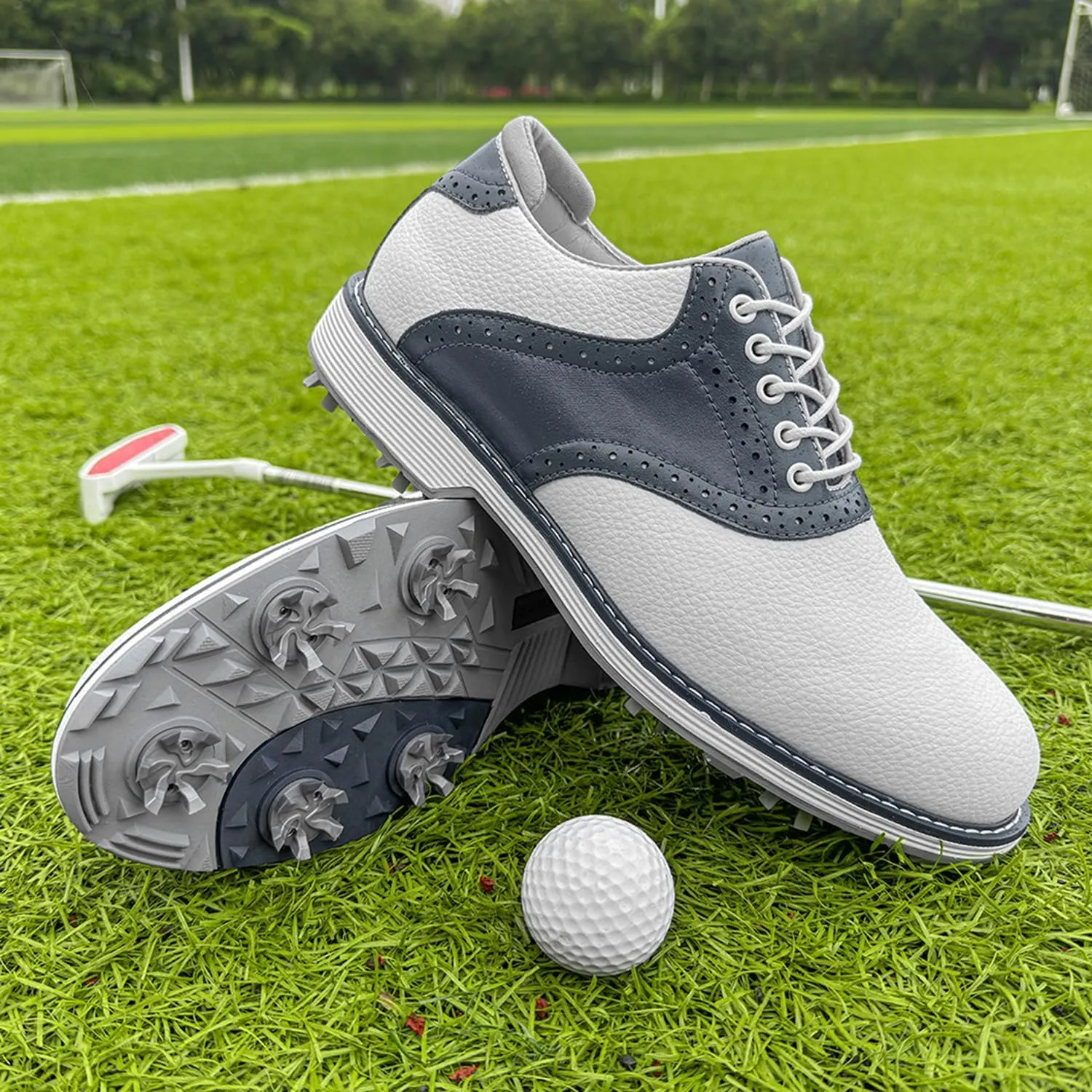 Golf Shoes Men Professional Spikes Golf Shoes Waterproof Walking Footwears for Golfers Outdoor Gym Sneakers