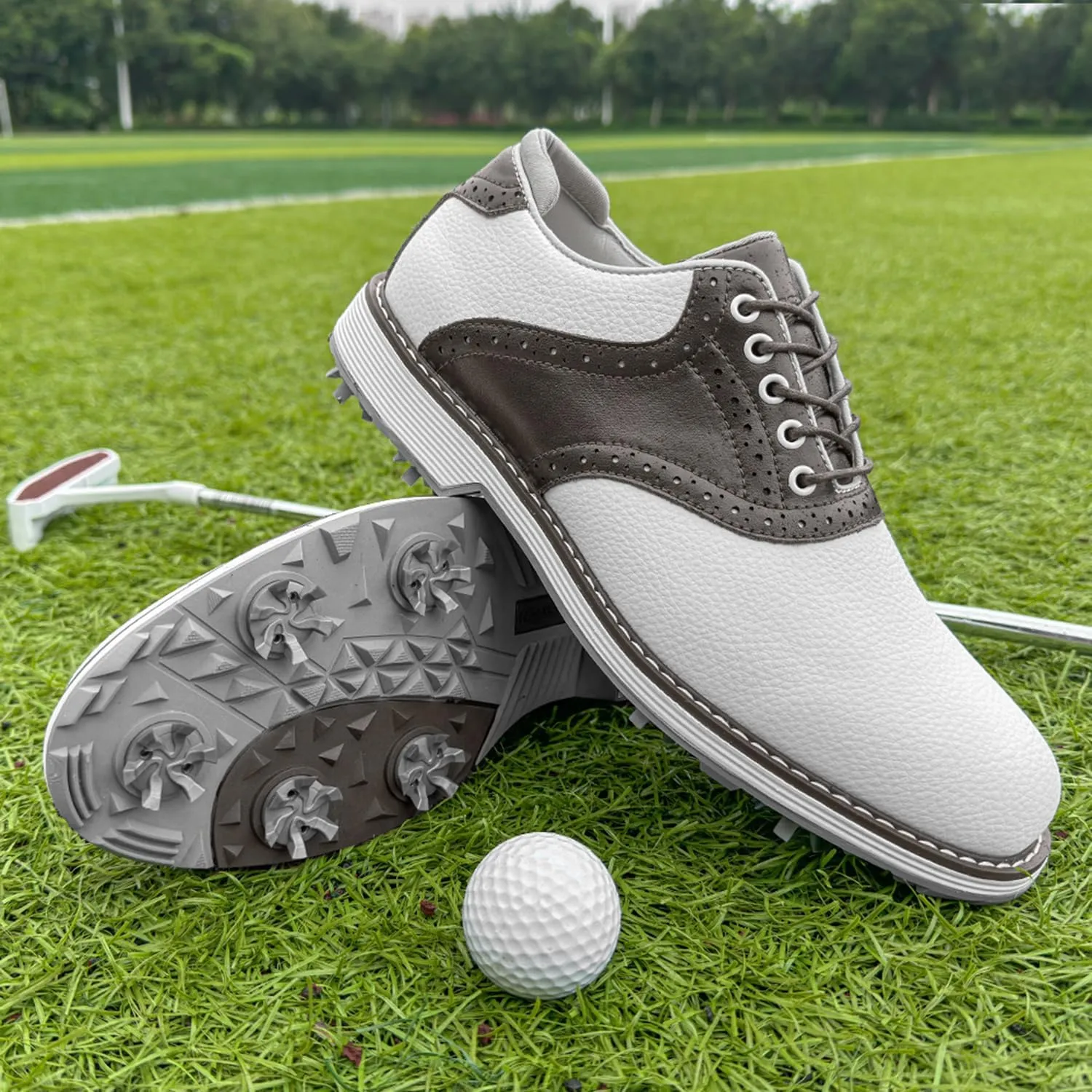 Golf Shoes Men Professional Spikes Golf Shoes Waterproof Walking Footwears for Golfers Outdoor Gym Sneakers