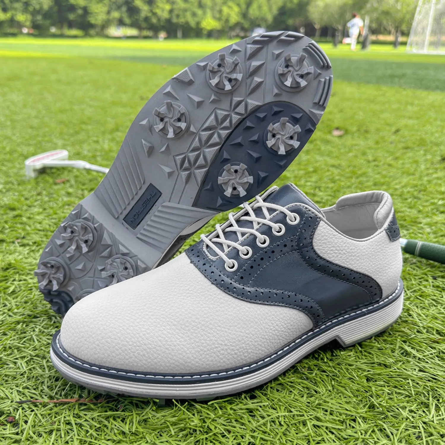 Golf Shoes Men Professional Spikes Golf Shoes Waterproof Walking Footwears for Golfers Outdoor Gym Sneakers