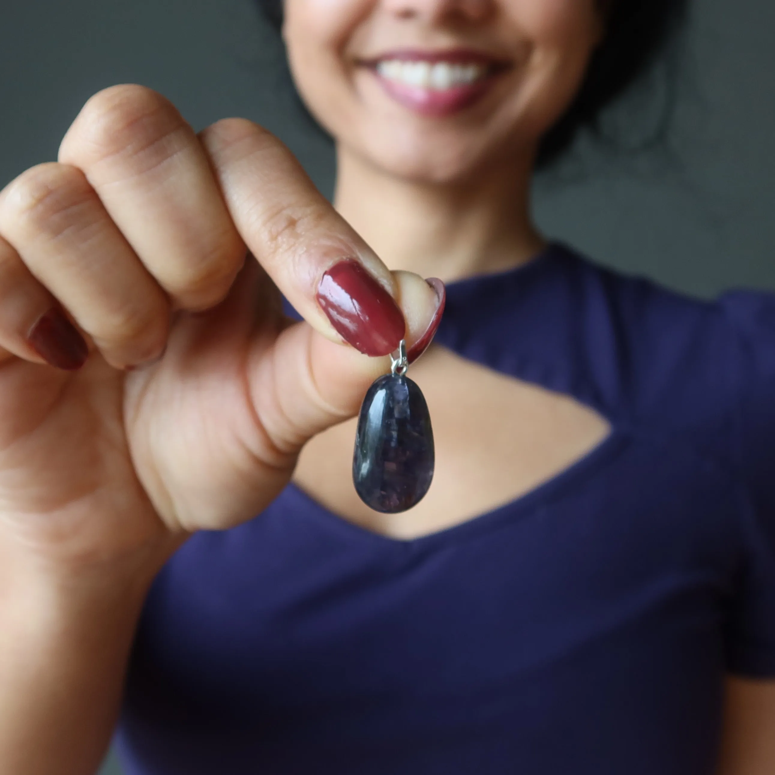 Iolite Pendant Wealth Watch Indigo Crystal