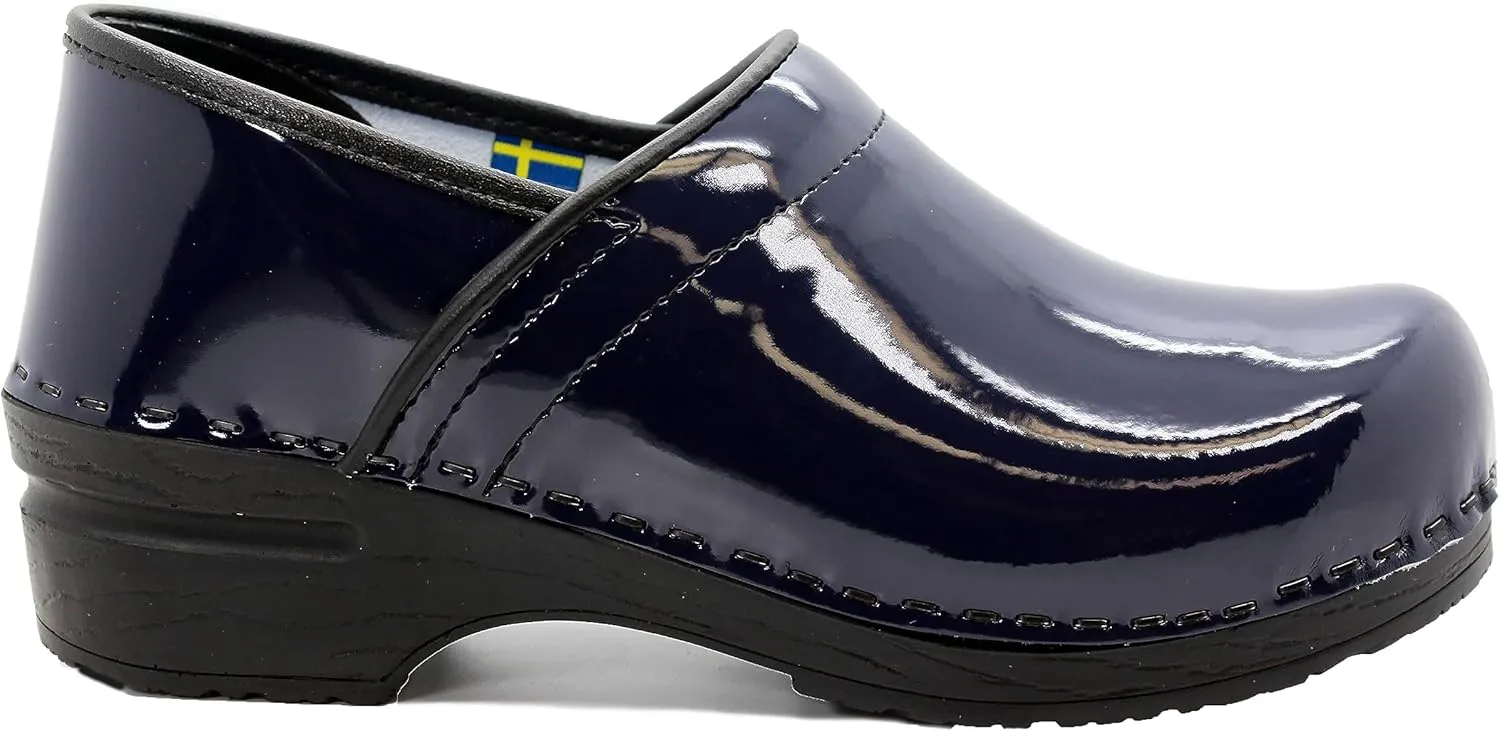 KLGN Women's Professional Plus Patent Leather Clogs