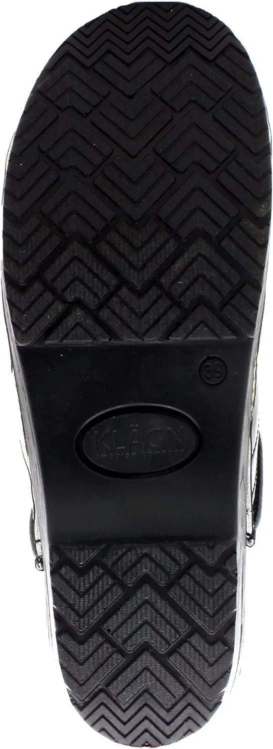 KLGN Women's Professional Plus Patent Leather Clogs