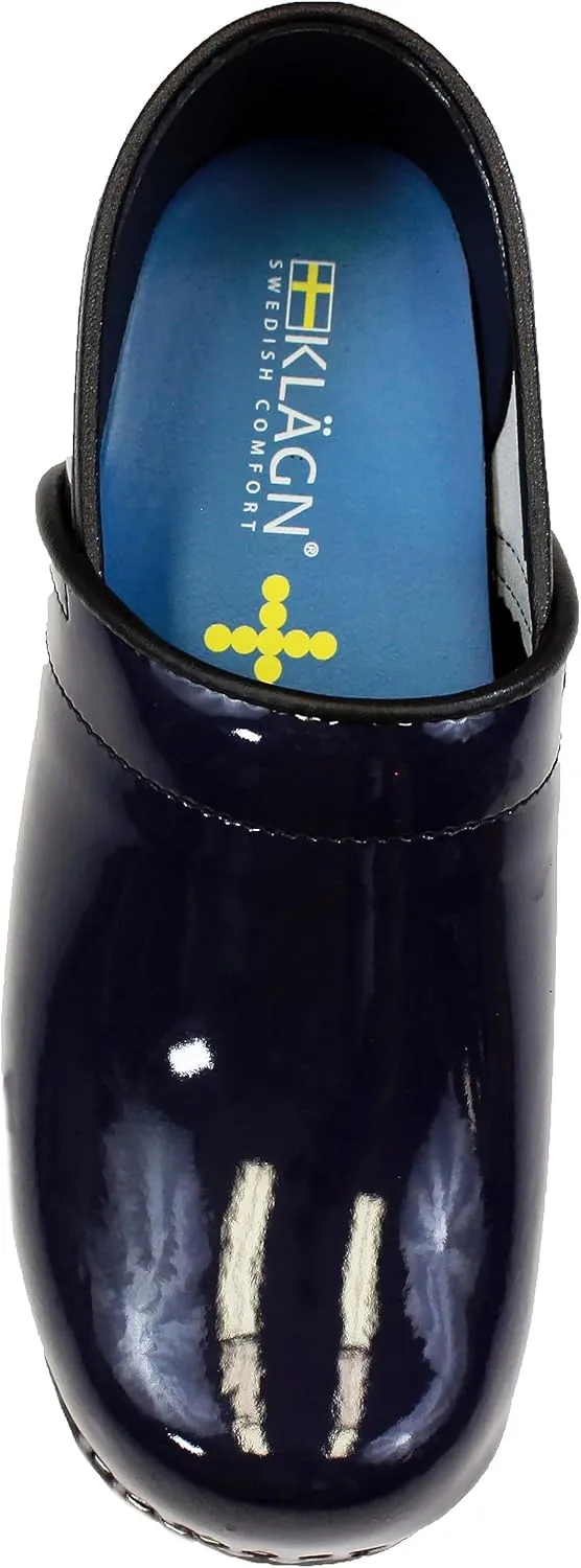 KLGN Women's Professional Plus Patent Leather Clogs