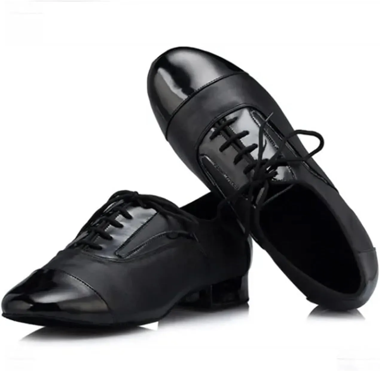 Latin Dance Shoes Man Latin Dance Shoes Men's Leather Dance Shoes Adult Outdoor Samba Cha Cha Tango Salsa Dance Shoes(Red,37)