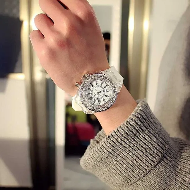 led Flash Luminous Watch Personality trends jellies woman