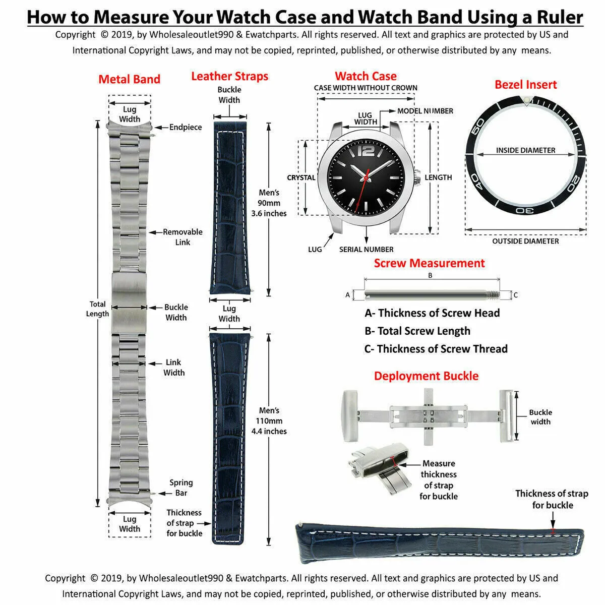 LINK PIN & TUBE FOR OMEGA SEAMASTER PROFESSIONAL WATCH BAND 610-930, 1612-932