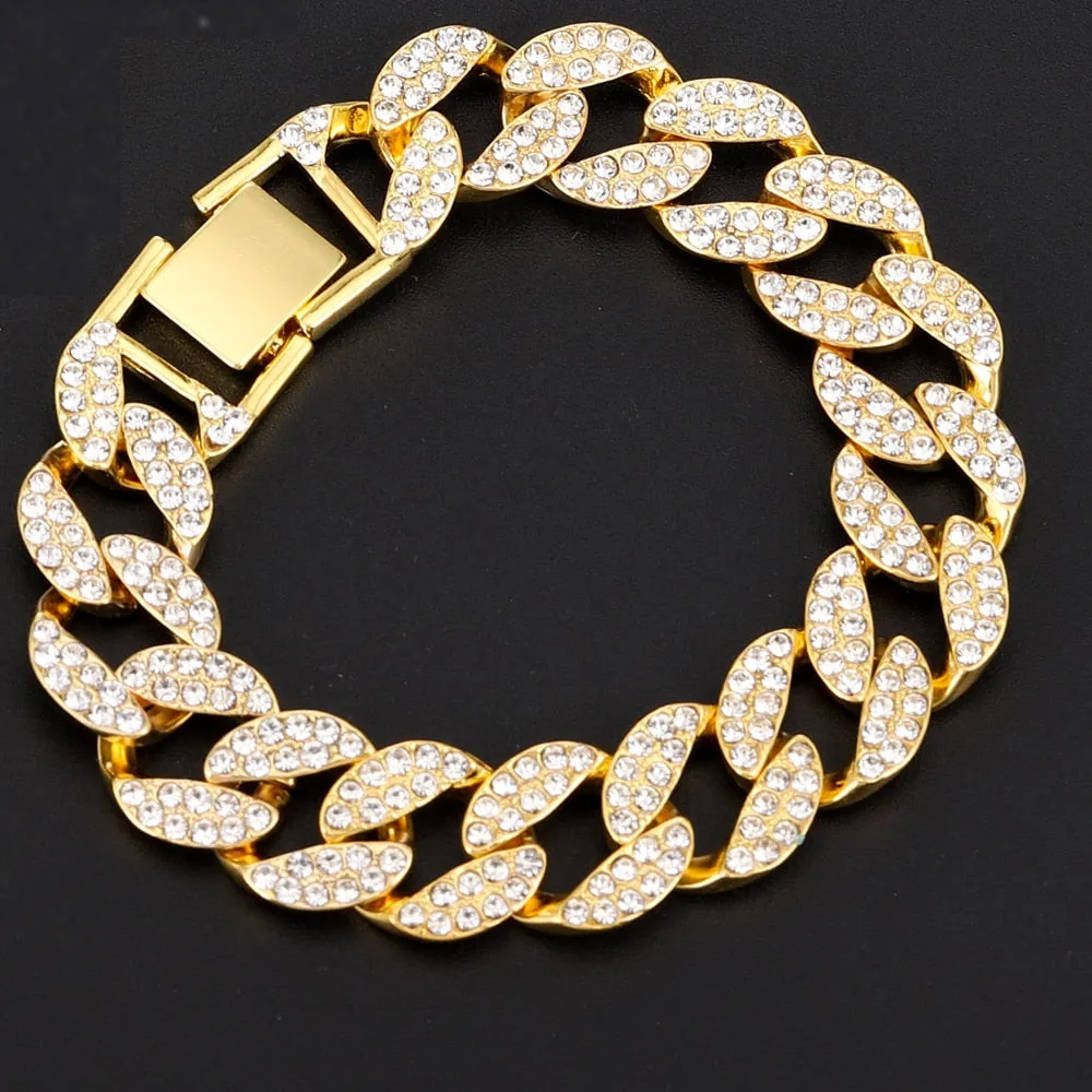 Luxury Brand Full Diamond Mens Watches Quartz Men Watch
