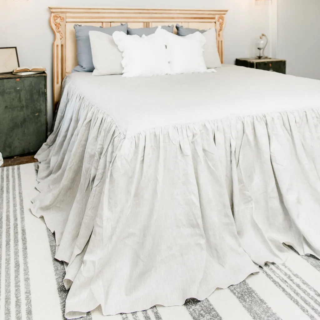 Luxury Linen Waterfall Bedspread