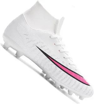 MEBAMY Men's Soccer Shoes Cleats Professional High Top Breathable Athletic Football Boots Outdoor Indoor Turf Field Professional Spikes Game Training Athletic for Boys Soccer Cleats