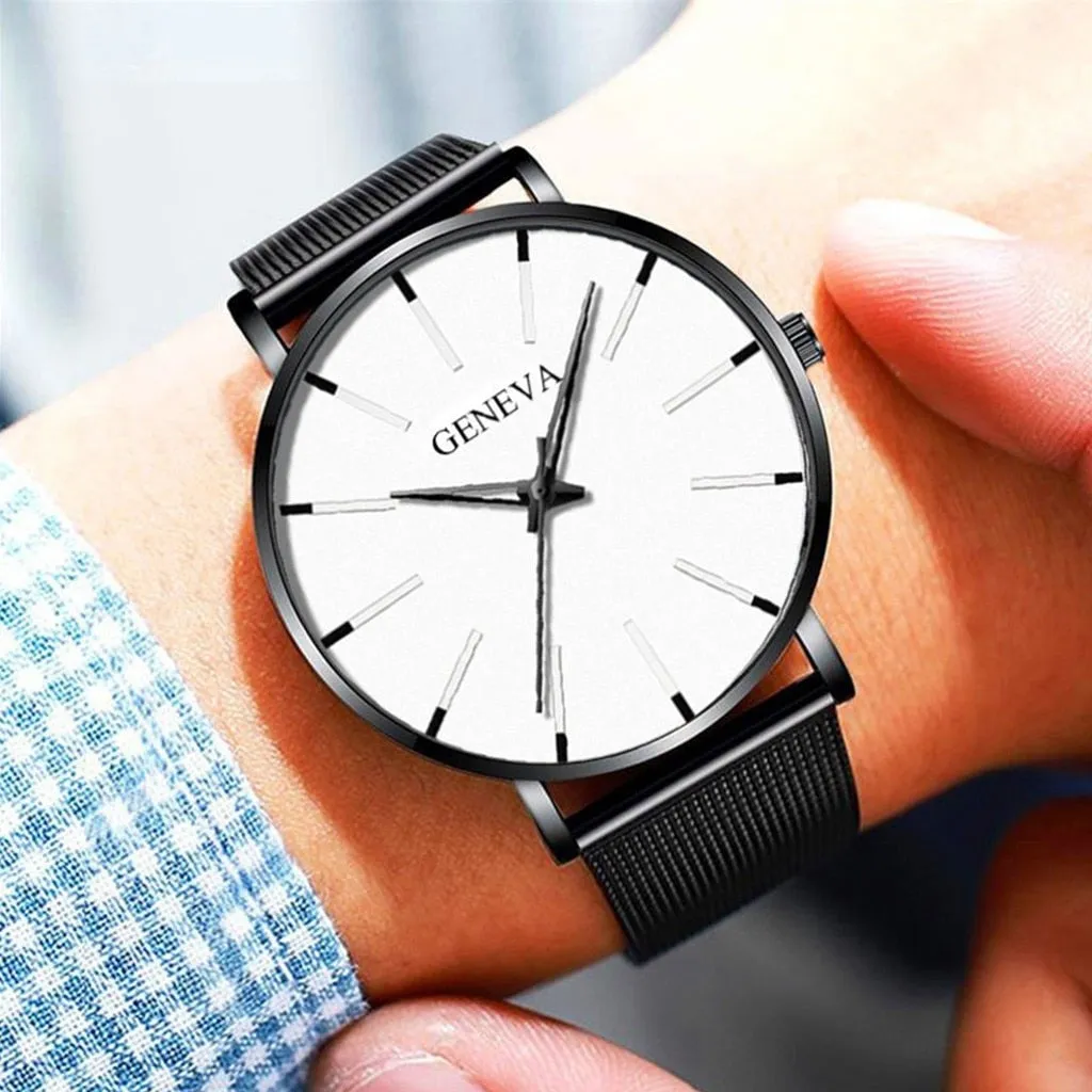 Men Luxury Watches Quartz Wrist watch Man Sport Analog Wristwatch Stainless Steel Casual Bracele Watch Simple Top Brand Clock