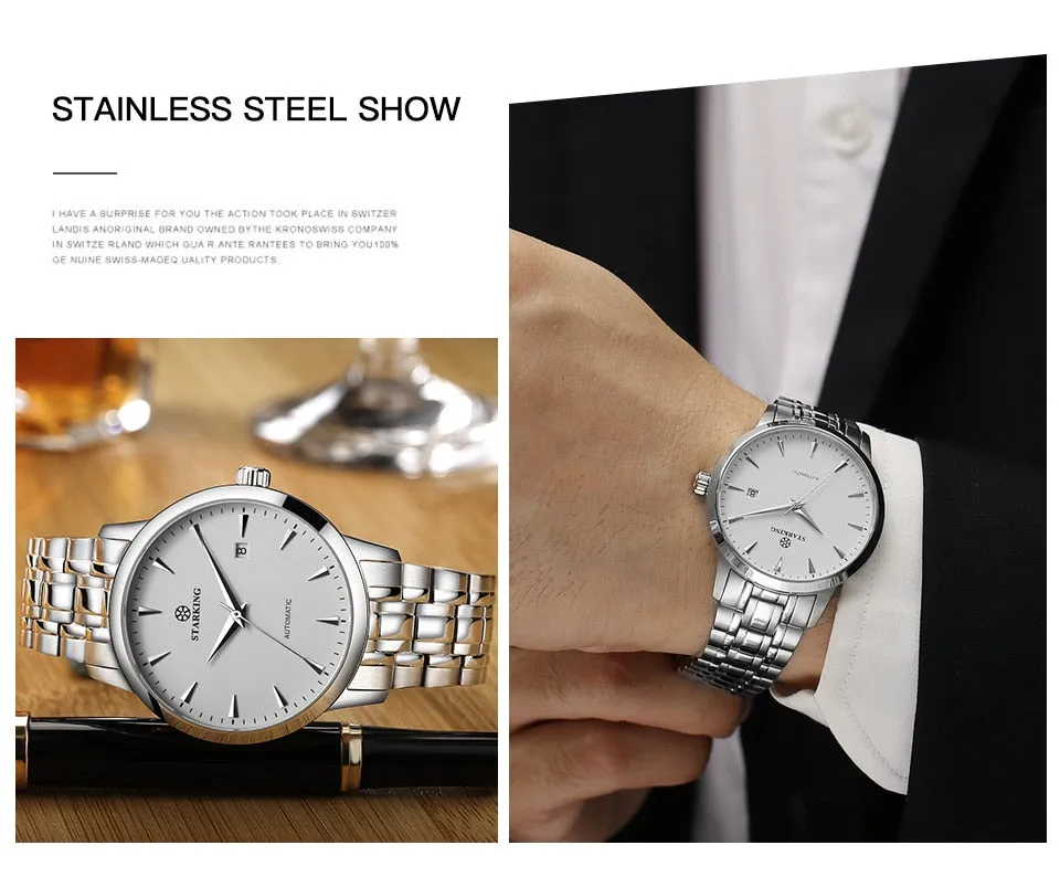 Men's Business Watch 40mm 5Bar Mechanical Watch Simple Sapphire  Ultra Thin Mechanical Watch