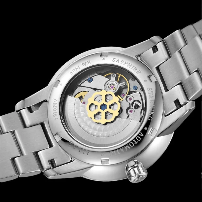 Men's Business Watch 40mm 5Bar Mechanical Watch Simple Sapphire  Ultra Thin Mechanical Watch