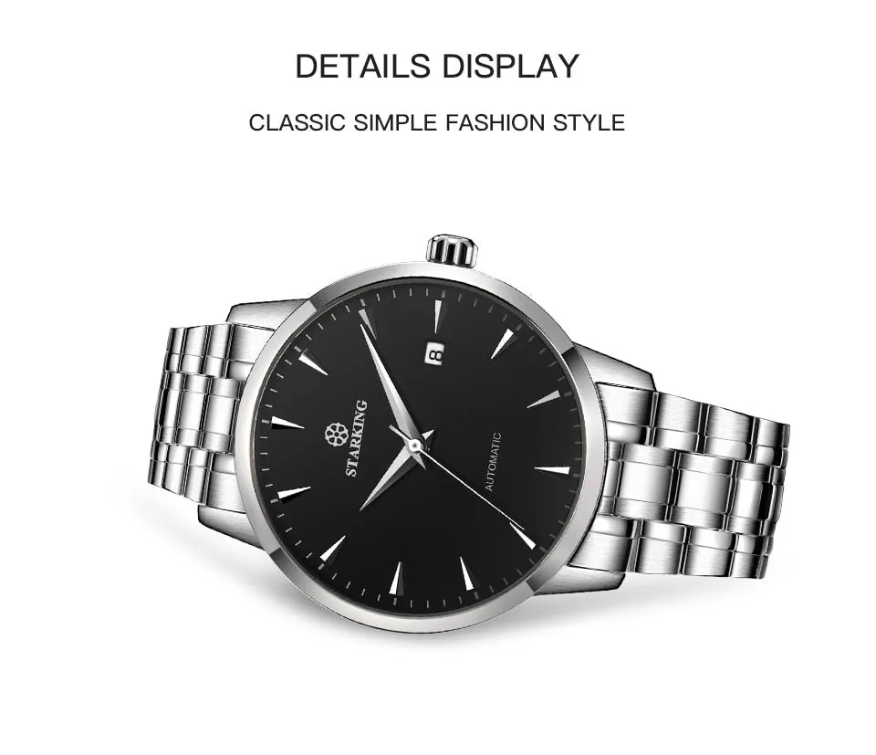 Men's Business Watch 40mm 5Bar Mechanical Watch Simple Sapphire  Ultra Thin Mechanical Watch