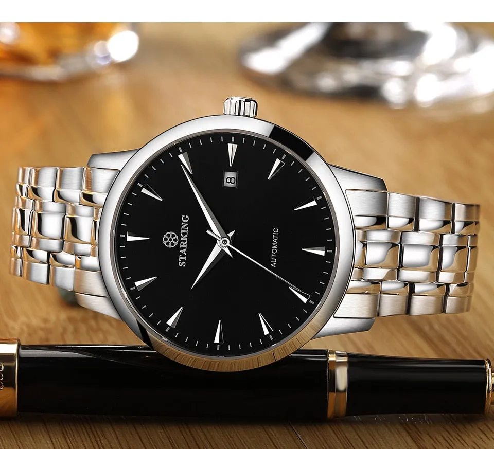 Men's Business Watch 40mm 5Bar Mechanical Watch Simple Sapphire  Ultra Thin Mechanical Watch