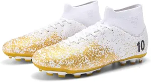 Men's High-Top Cleats Soccer for Football Training - Lightweight Turf Shoes for School - Futsal Shoes for Soccer Game