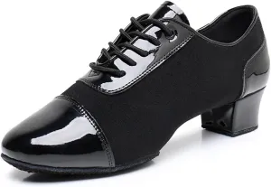 Men's Latin Dance Shoes Modern Dance Shoes Men Ballroom Dancing Soft Rubber Sole Suede Sole Optional Large Size Male Jazz Latin Shoes