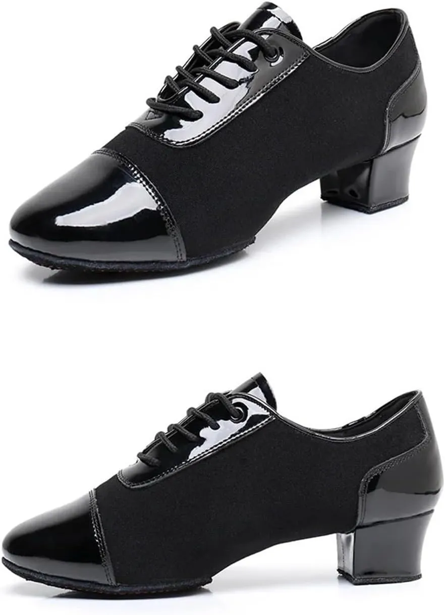 Men's Latin Dance Shoes Modern Dance Shoes Men Ballroom Dancing Soft Rubber Sole Suede Sole Optional Large Size Male Jazz Latin Shoes