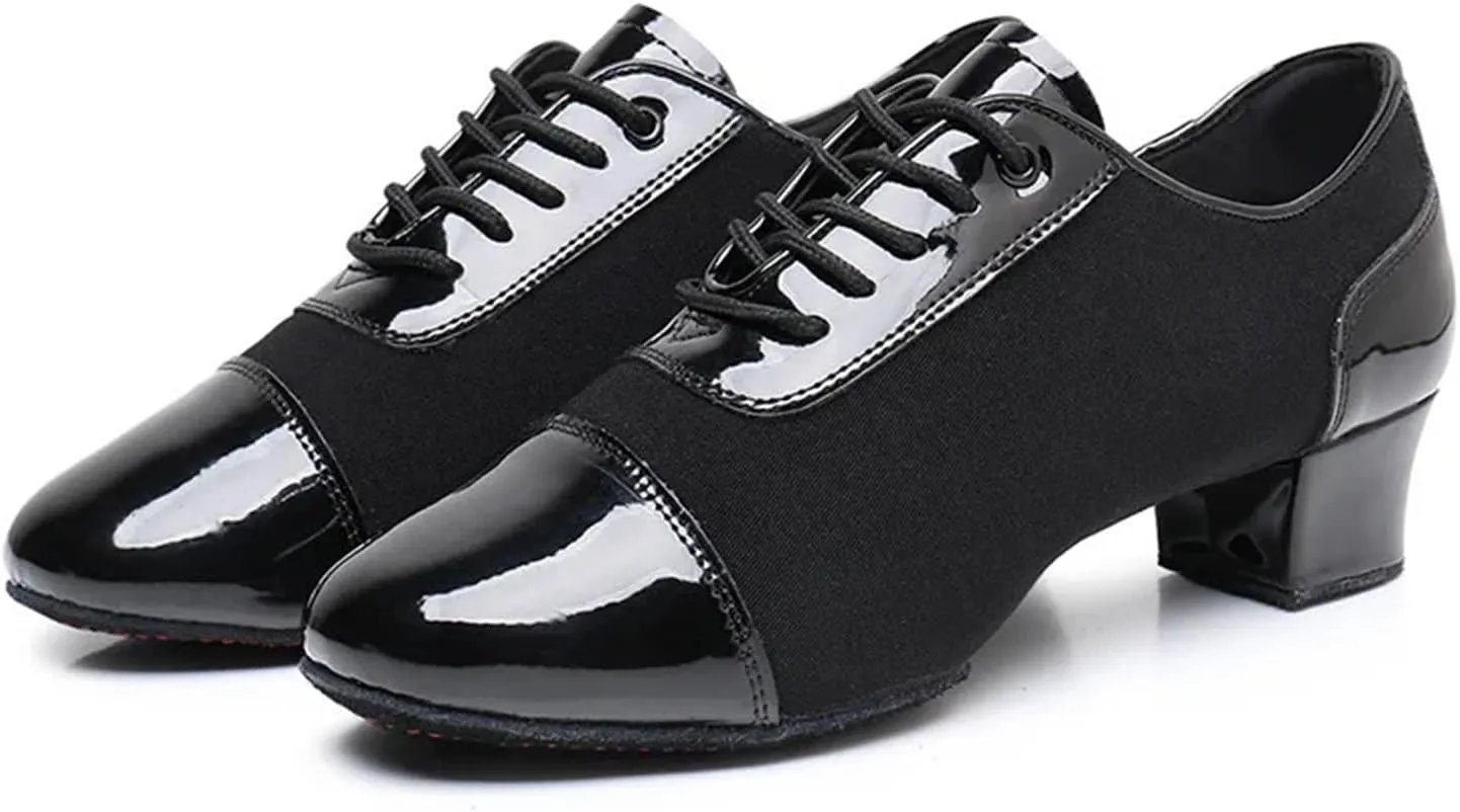 Men's Latin Dance Shoes Modern Dance Shoes Men Ballroom Dancing Soft Rubber Sole Suede Sole Optional Large Size Male Jazz Latin Shoes