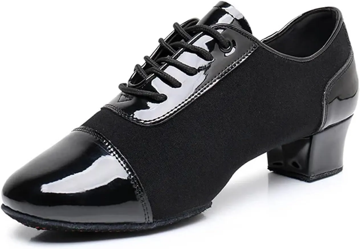 Men's Latin Dance Shoes Modern Dance Shoes Men Ballroom Dancing Soft Rubber Sole Suede Sole Optional Large Size Male Jazz Latin Shoes