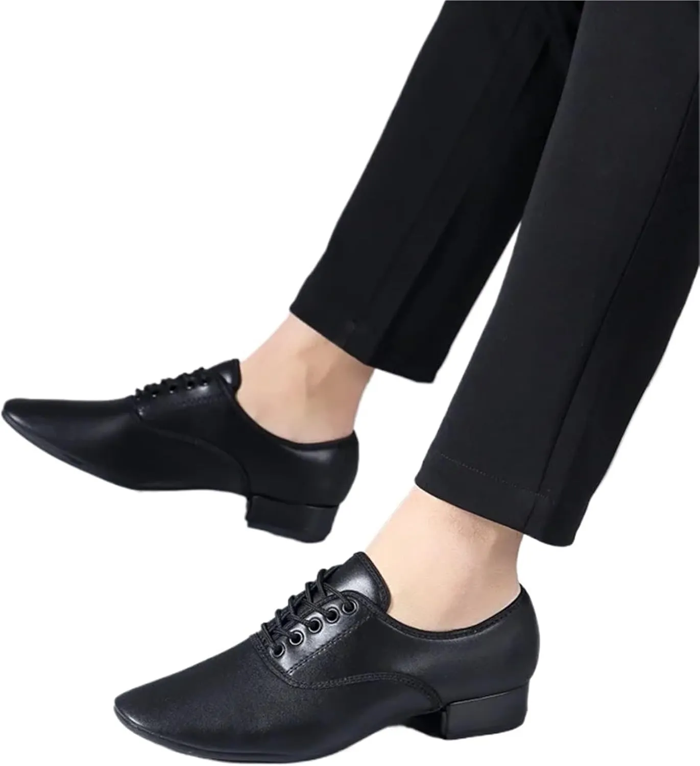 Men's Latin Dance Shoes Salsa Dance Shoes Men Latin Dance Shoes Genuine Leather Soft Sole Men's Tango Ballroom Modern Dancing Shoes