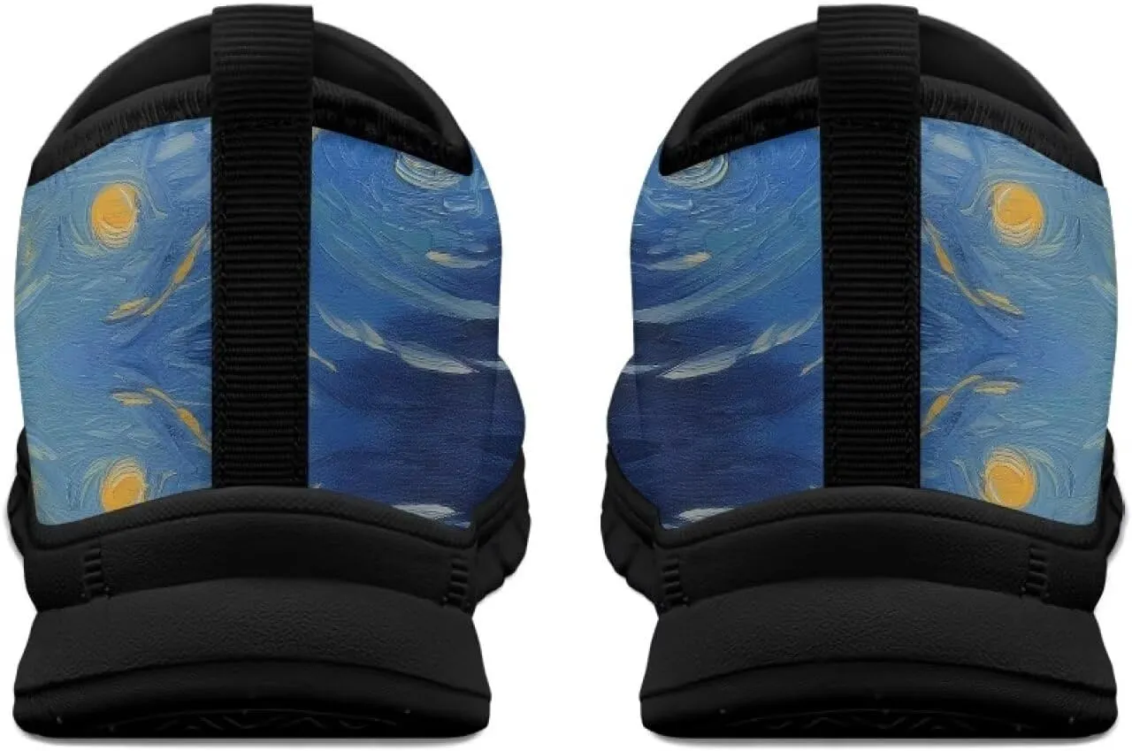 Men's Slip On Low Cut Sports Sneakers Van Gogh Casual Shoes Non-Slip Comfortable Outdoor Workout Footwear US5-14