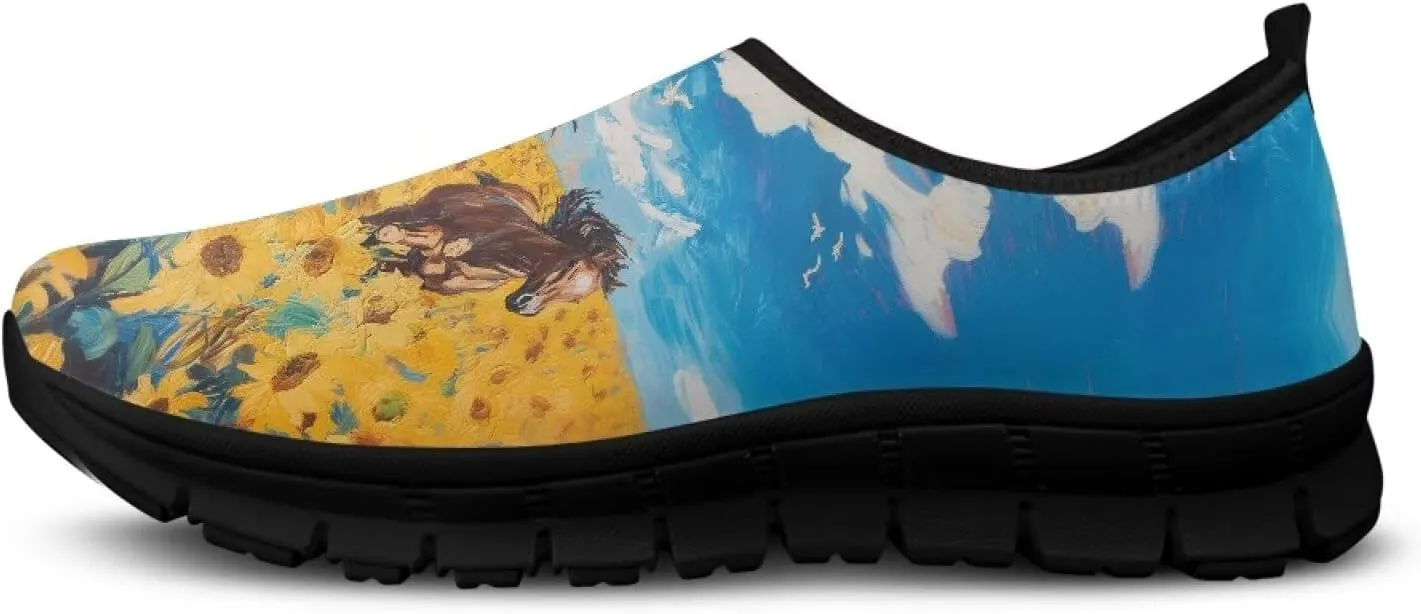 Men's Slip On Low Cut Sports Sneakers Van Gogh Casual Shoes Non-Slip Comfortable Outdoor Workout Footwear US5-14