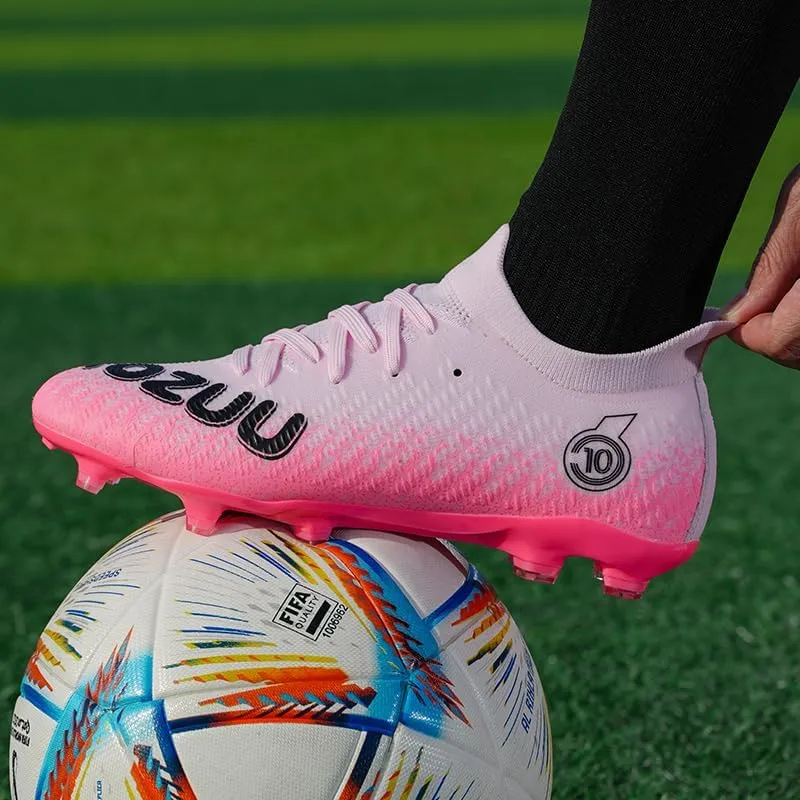 Men's Soccer Cleats Outdoor Indoor AG/FG/TF Professional Football Shoes Low-Top Non-Slip Lightweight Breathable Youth Boys Athletic Training Sneakers
