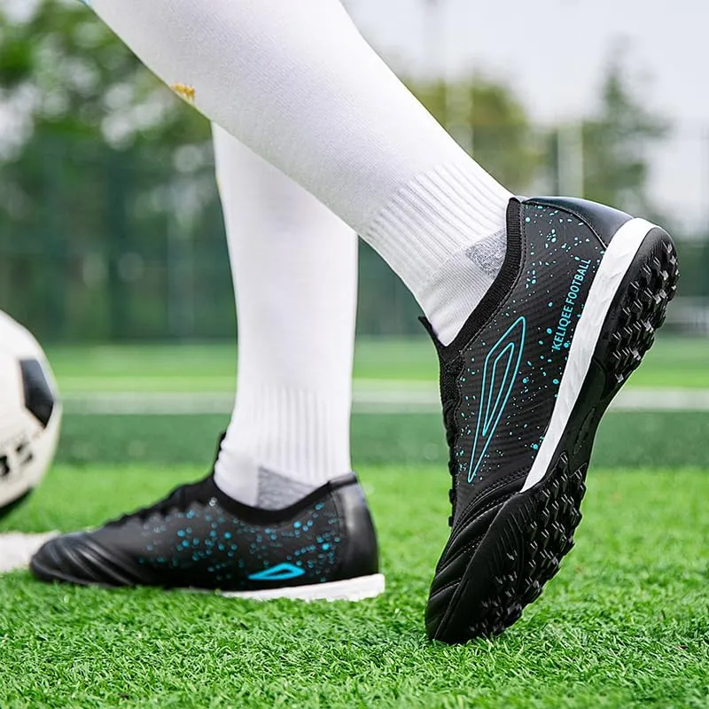 Men's Soccer Cleats Outdoor Indoor AG/FG/TF Professional Football Shoes Low-Top Non-Slip Lightweight Breathable Youth Boys Athletic Training Sneakers