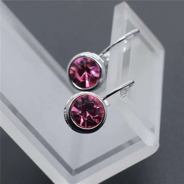 Miss Lady Gold color Crystal korean Fashion Jewelry Round Hypoallergenic drop Earrings for women MLY5126