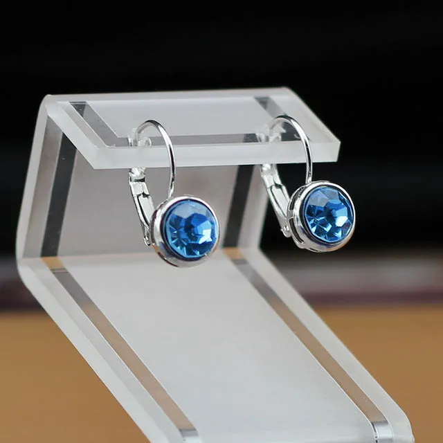 Miss Lady Gold color Crystal korean Fashion Jewelry Round Hypoallergenic drop Earrings for women MLY5126