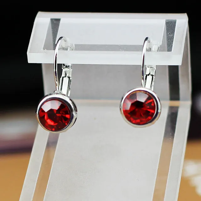 Miss Lady Gold color Crystal korean Fashion Jewelry Round Hypoallergenic drop Earrings for women MLY5126