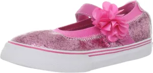 Morgan & Milo Kid's Sparkle Floral Mary Jane Sneaker (Infant/Toddler/Little Kid), Azalea Pink, 8 M US Toddler