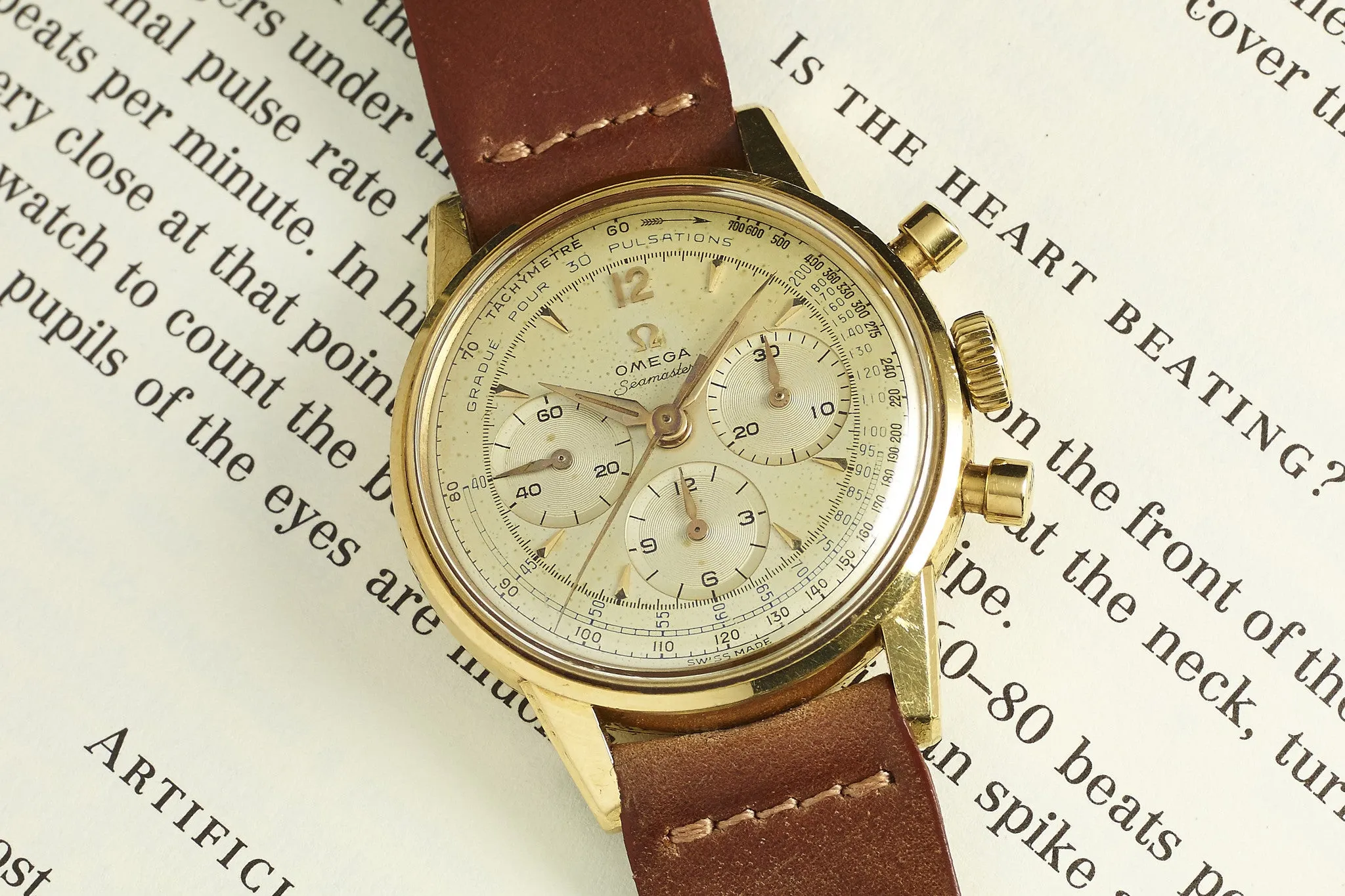 Omega Seamaster Chronograph Calibre .321 Solid Gold Pulsations Dial