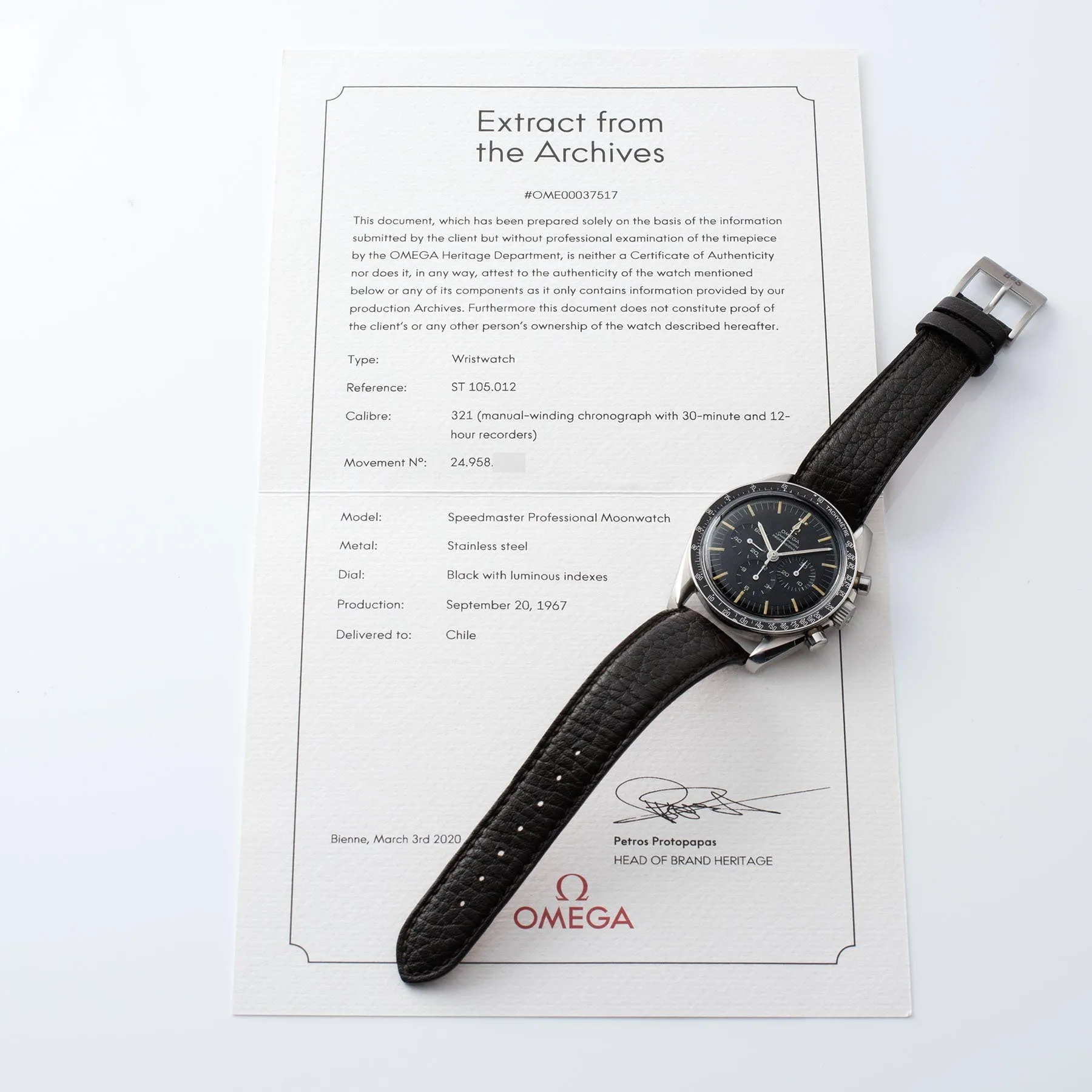 Omega Speedmaster Professional 105.012-66 CB Case