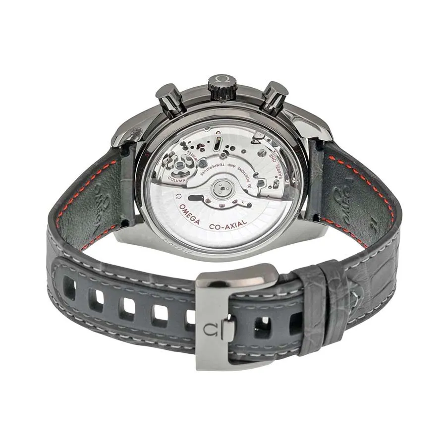 Omega Speedmaster Professional Grey Side of the Moon Chronograph Automatic Sandblasted Platinum Dial Grey Leather Men's Watch 311.93.44.51.99.001
