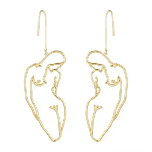 Original design sense classic human earrings female Korean simple wind personality net red ins long earrings