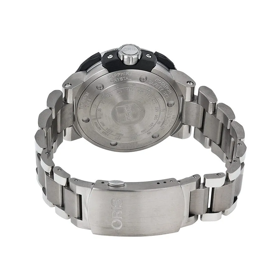 Oris ProDiver Pointer Moon Black Dial Titanium Men's Watch 01 761 7682 7134-Set