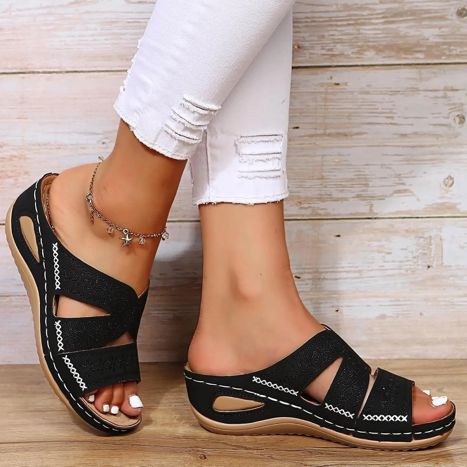 Orthopedic Sandals for Women Summer Wedge Sandals Womens 2025 Comfortable Dressy Casual Beach Slippers